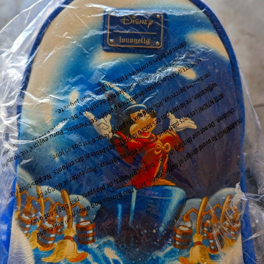 Disney loungefly sorcerer Mickey mouse mini backpack and wallet